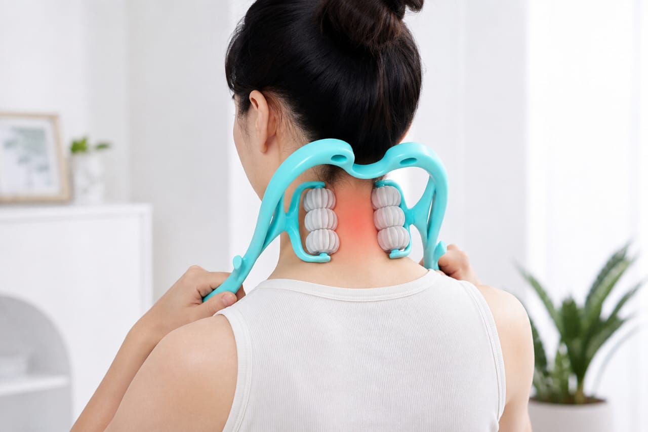 6-Wheel Manual Neck & Shoulder Massager